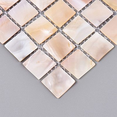 Natural Freshwater Shell Mosaic Tile Cabochons SHEL-Q029-05B-1