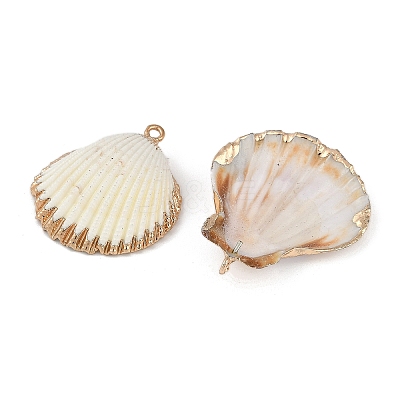 Natural Mixed Shell Pendants SHEL-K009-01-1