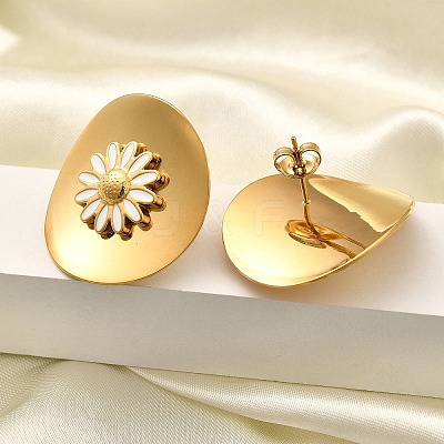 304 Stainless Steel Stud Earrings EJEW-H146-02G-1