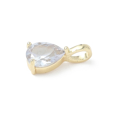 Brass Birthstone Pendants KK-D372-02P-04-1