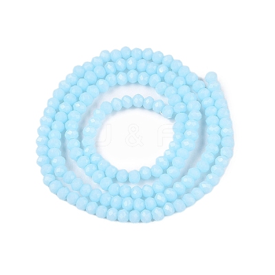 Opaque Solid Color Imitation Jade Glass Beads Strands EGLA-A044-P1mm-D06-1