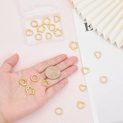 20Pcs 4 Style Rack Plating Alloy Bead Frame FIND-CA0006-18-1