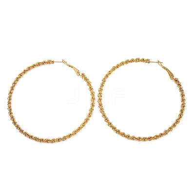 304 Stainless Steel Hoop Earrings EJEW-S250-02A-G-1