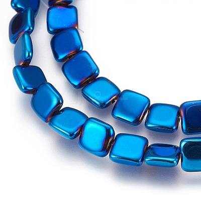 Electroplated Non-magnetic Synthetic Hematite Beads Strands G-P392-A05-1