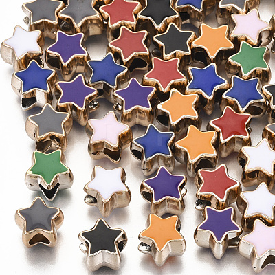 UV Plating Acrylic European Beads OACR-R080-01KC-1