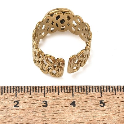 304 Stainless Steel Cuff Ring Components SA-CBA37BC-14B-G-1