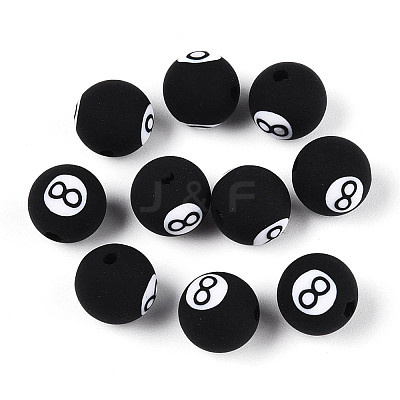 Handmade 8 Ball Polymer Clay Beads CLAY-N014-02A-05-1