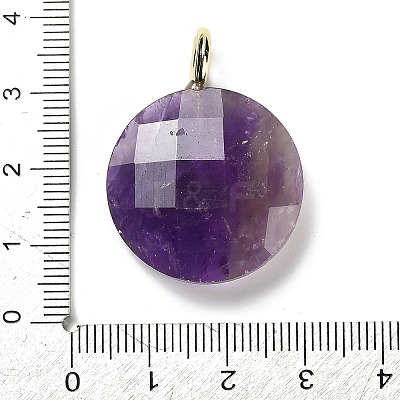 Natural Amethyst Faceted Pendants G-A287-02G-03-1