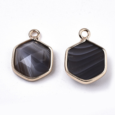 Natural Botswana Agate Charms G-N326-47A-1