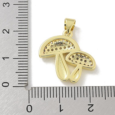 Brass Micro Pave Cubic Zirconia Pendants KK-M300-27G-02-1