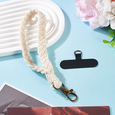 Cotton Braided Mobile Straps AJEW-TAC0030-030A-1