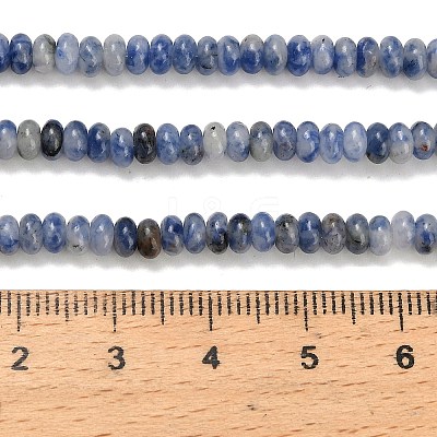 Natural Blue Spot Jasper Beads Strands G-L635-A12-4x2mm-1