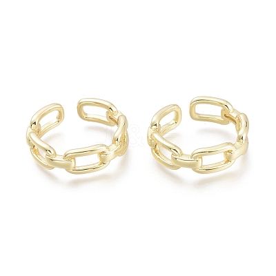 Brass Cuff Rings RJEW-F103-04-G-1