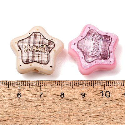 Printed Opaque Acrylic Beads AC-CBAC57E-01-1