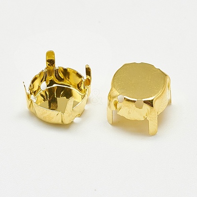 201 Stainless Steel Sew on Prong Settings STAS-T032-01G-14mm-1