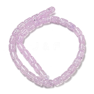Transparent Crackle Glass Beads Strands GLAA-NH0001-04H-1