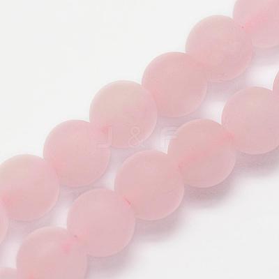 Natural Rose Quartz Beads Strands G-K194-8mm-06-1