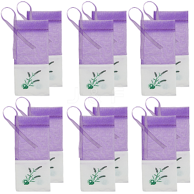 25Pcs Printed Cotton Organza Dried Flower Storage Drawstring Bags with Ribbon ABAG-SP0001-56A-1