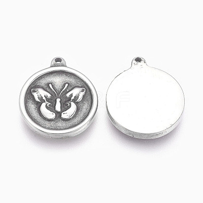 304 Stainless Steel Pendants STAS-P225-088AS-1