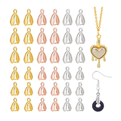 6 Styles Brass Ice Pick Pinch Bails KK-PH0011-03-1
