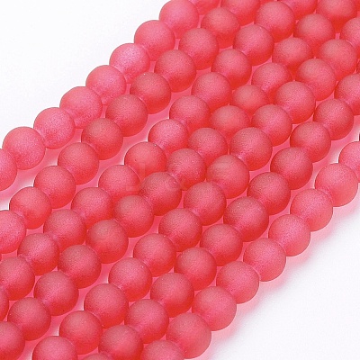 Baking Paint Transparent Glass Bead Strands X-GLAA-S031-4mm-40-1