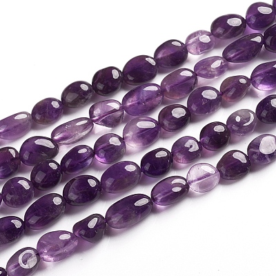 Natural Amethyst Beads Strands G-D0002-B33-1