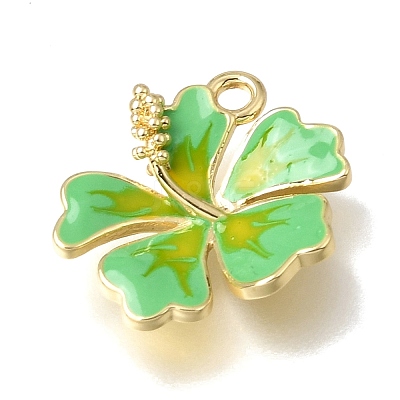 Brass Enamel Pendants KK-K427-10B-G-1