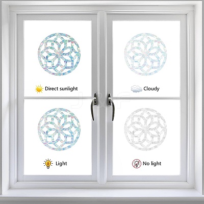Waterproof PVC Colored Laser Stained Window Film Static Stickers DIY-WH0314-106-1