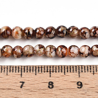 Baking Paint Glass Beads Strands DGLA-N003-4mm-B06-1