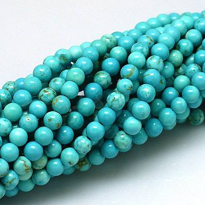 Natural Howlite Beads Strands X-TURQ-G103-4mm-01-1