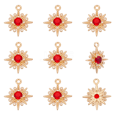 10Pcs Brass Micro Pave Cubic Zirconia Pendants KK-NB0003-94B-1