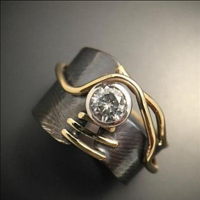Brass Micro Pave Clear Cubic Zirconia Finger Rings FS-WGE4002-02-1