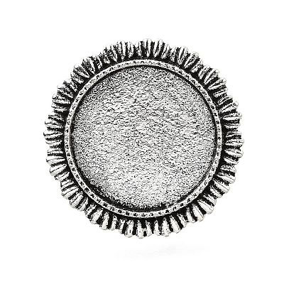Vintage Adjustable Iron Finger Ring Components Alloy Cabochon Bezel Settings LS-X-PALLOY-Q300-14AS-NR-1