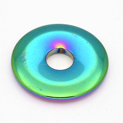 Electroplated Non-magnetic Synthetic Hematite Pendants G-N0161-02-1