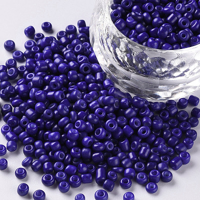 Baking Paint Glass Seed Beads SEED-US0003-3mm-K6-1