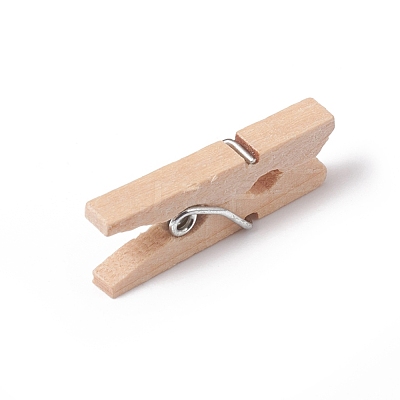 Natural Wooden Craft Pegs Clips WOOD-E010-02E-1