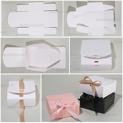 Folding Paper Gift Boxes with Ribbon CON-WH20001-11A-01-1