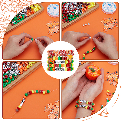 DIY Alloy Enamel & Plastic Beads Bracelets Making Kits DIY-AR0004-32-1