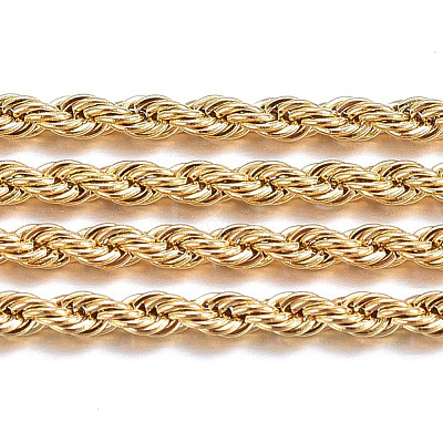 Handmade Ion Plating(IP) 304 Stainless Steel Rope Chains STAS-P203-F01-1