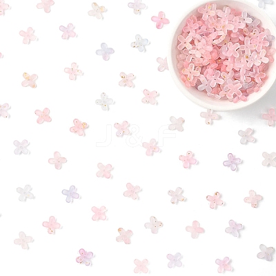 50G Metal Enlaced Acrylic Bead Caps OACR-YW0003-99C-1