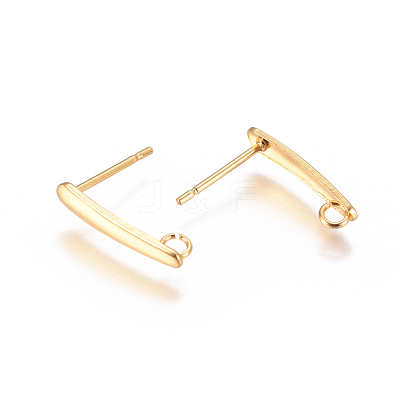 304 Stainless Steel Ear Stud Components STAS-F227-20A-G-1