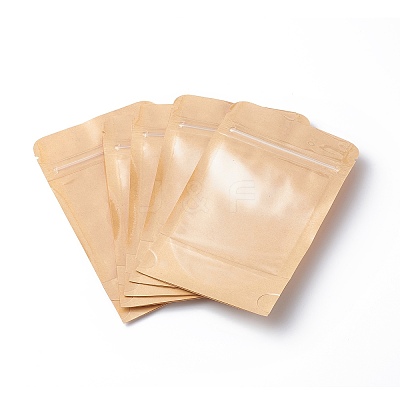 Eco-friendly Biodegradable Kraft Paper Packaging Zip Top Paper Bag X-CARB-P002-04-1