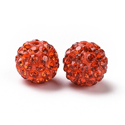 Polymer Clay Rhinestone Beads X-RB-K050-10mm-C10-1