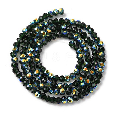 Electroplate Transparent Glass Beads Strands EGLA-A046-01A-06-1