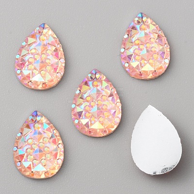 Opaque Resin Rhinestone Cabochons RESI-WH0035-29C-1