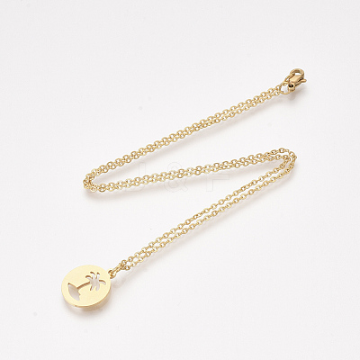 201 Stainless Steel Pendant Necklaces NJEW-T009-JN133-40-2-1
