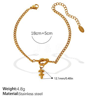 304 Stainless Steel Twelve Constellation Knot Charm Bracelets for Unisex WG096DB-11-1