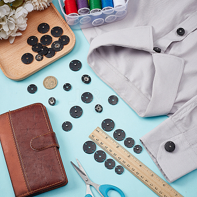 24 Pairs 4 Styles Zinc Alloy Snap Buttons FIND-FG0004-96EB-1