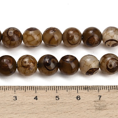 Tibetan Style dZi Beads Strands GG-CBA4812-B10-10MM-1