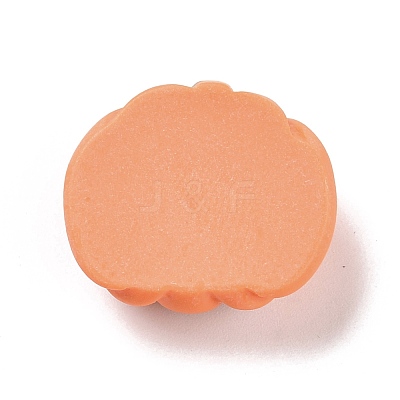 Pumpkin Opaque Resin Cabochons RESI-F031-05-1